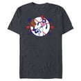thumbnail image 1 of Disney Goofy Baseball Pitcher Bubble Gum Distressed - Short Sleeve Blended T-Shirt for Adults - Customized-Navy Heather, 1 of 5