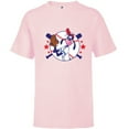 thumbnail image 1 of Disney Goofy Baseball Pitcher Bubble Gum Distressed - Short Sleeve T-Shirt for Kids - Customized-Soft Pink, 1 of 5