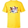 thumbnail image 1 of Disney Goofy Baseball Pitcher Bubble Gum Distressed - Short Sleeve T-Shirt for Kids - Customized-Yellow, 1 of 5