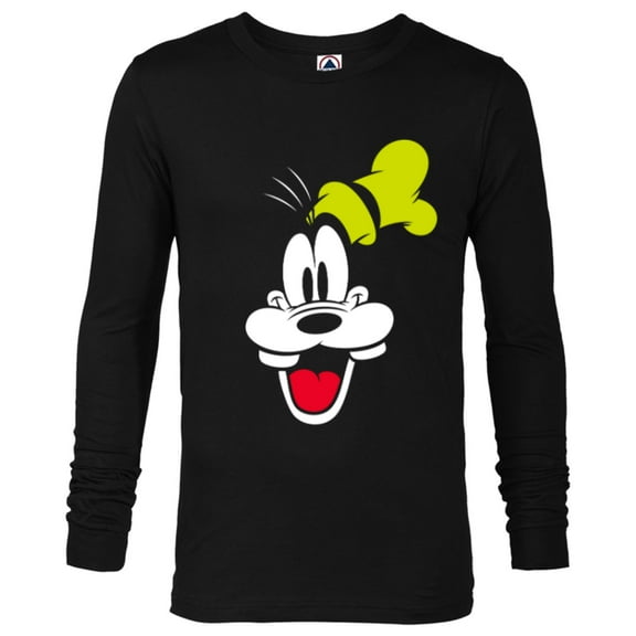 Disney Goofy Big Face - Long Sleeve T-Shirt for Men -Customized-Black