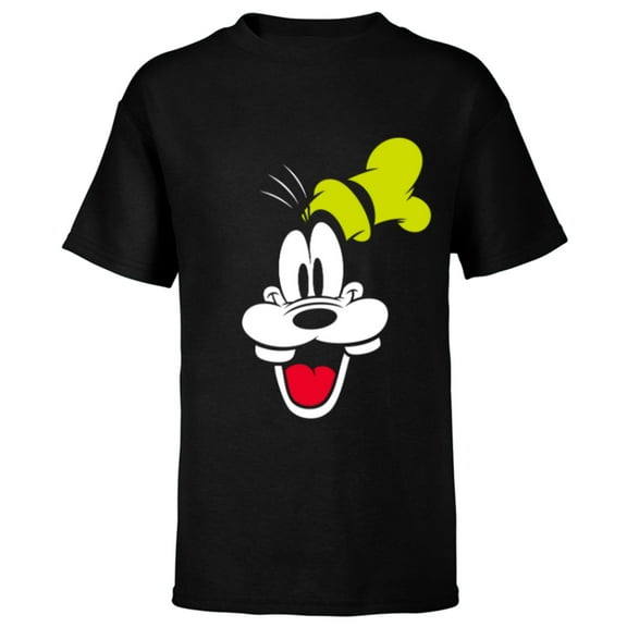Disney Goofy Big Face - Short Sleeve T-Shirt for Kids -Customized-Black