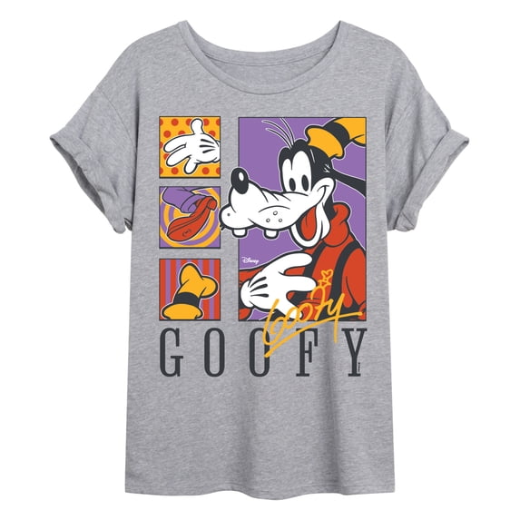 Disney - Goofy Boxes Oversized - Womens Oversized Graphic T-Shirt