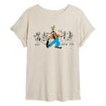 thumbnail image 1 of Disney - Goofy Chest - Womens Oversized Graphic T-Shirt, 1 of 4