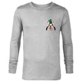 thumbnail image 1 of Disney Goofy Christmas Santa Hat Holiday Headband Corner Art - Long Sleeve T-Shirt for Men - Customized-Athletic Heather, 1 of 5