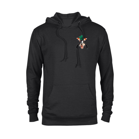 Disney Goofy Christmas Santa Hat Holiday Headband Corner Art - Pullover Hoodie for Adults - Customized-Black