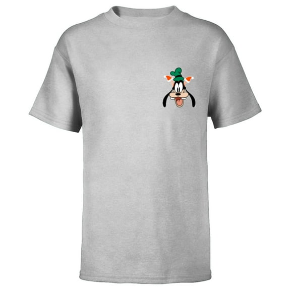 Disney Goofy Christmas Santa Hat Holiday Headband Corner Art - Short Sleeve T-Shirt for Kids - Customized-Athletic Heather