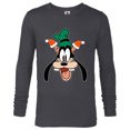 thumbnail image 1 of Disney Goofy Christmas Santa Hat Holiday Headband - Long Sleeve T-Shirt for Men - Customized-Charcoal Heather, 1 of 5