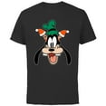 thumbnail image 1 of Disney Goofy Christmas Santa Hat Holiday Headband - Short Sleeve Cotton T-Shirt for Adults - Customized-Black, 1 of 5