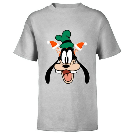 Disney Goofy Christmas Santa Hat Holiday Headband - Short Sleeve T-Shirt for Kids - Customized-Athletic Heather