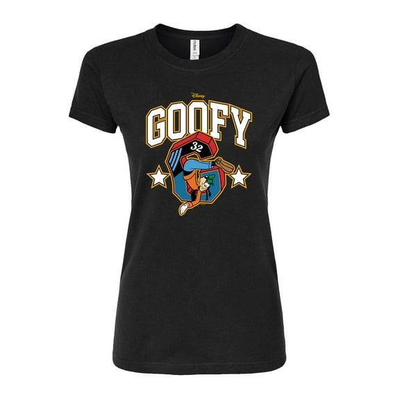 Disney - Goofy Collegiate - Juniors Fitted Graphic T-Shirt