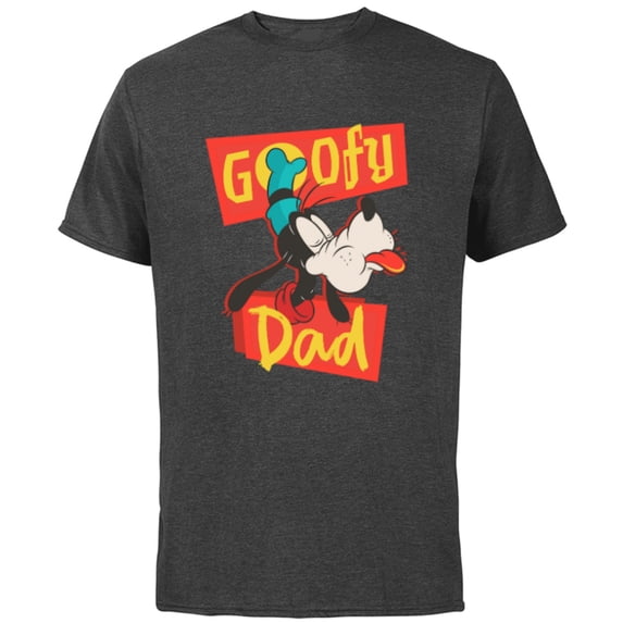 Disney Goofy Dad Family Trip Father’s Day - Short Sleeve Cotton T-Shirt for Adults - Customized-Charcoal