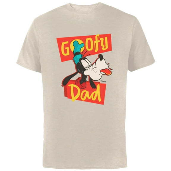 Disney Goofy Dad Family Trip Father’s Day - Short Sleeve Cotton T-Shirt for Adults - Customized-Natural