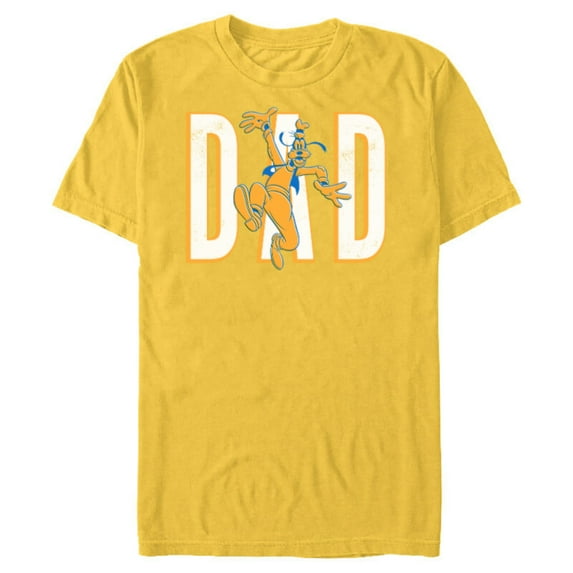 Disney Goofy Dad - Short Sleeve Blended T-Shirt for Adults - Customized-Yellow