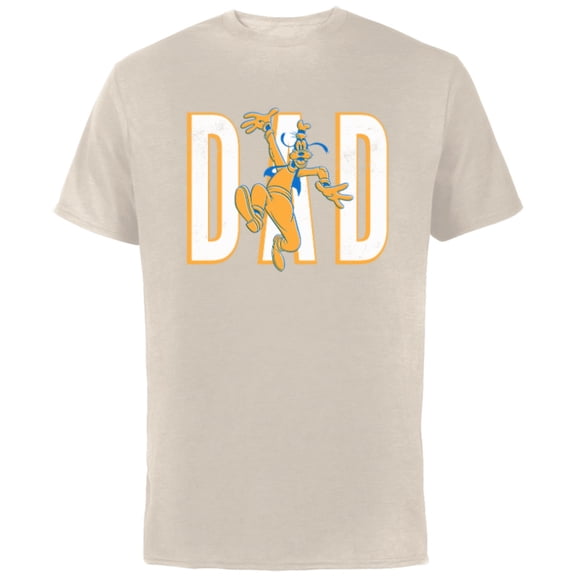 Disney Goofy Dad - Short Sleeve Cotton T-Shirt for Adults - Customized-Natural