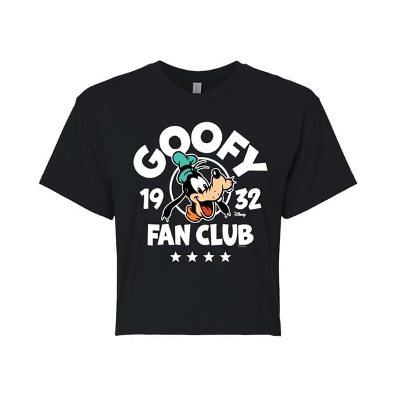 Disney - Goofy Fan Club - Juniors Cropped Graphic T-Shirt