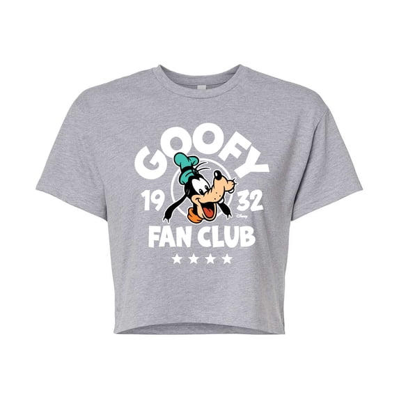 Disney - Goofy Fan Club - Juniors Cropped Graphic T-Shirt