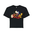 thumbnail image 1 of Disney - Goofy Geometric - Juniors Cropped Cotton Blend T-Shirt, 1 of 5