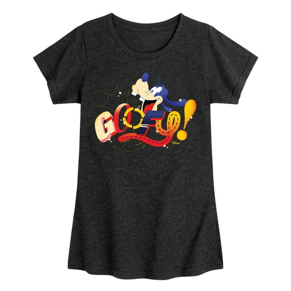 Disney - Goofy Geometric - Toddler & Youth Girls Short Sleeve Graphic T-Shirt