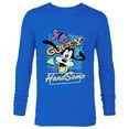 thumbnail image 1 of Disney Goofy HandSome Retro ‘90s Vintage Style Distressed - Long Sleeve T-Shirt for Men - Customized-Navy, 1 of 5