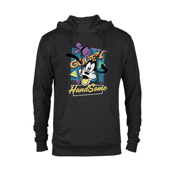 Disney Goofy HandSome Retro ‘90s Vintage Style Distressed - Pullover Hoodie for Adults - Customized-Black