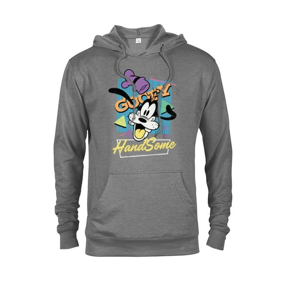 Disney Goofy HandSome Retro ‘90s Vintage Style Distressed - Pullover Hoodie for Adults - Customized-Graphite Heather