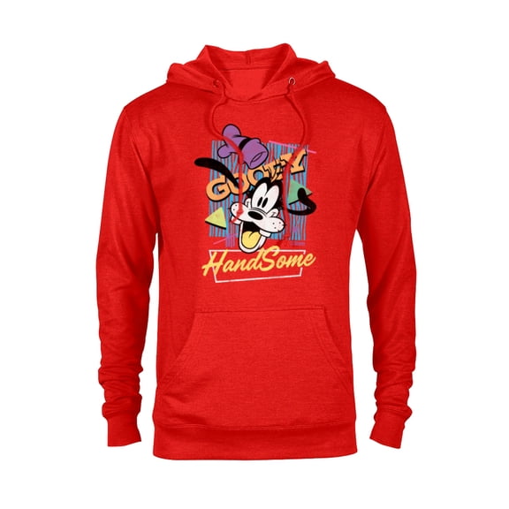 Disney Goofy HandSome Retro ‘90s Vintage Style Distressed - Pullover Hoodie for Adults - Customized-Red