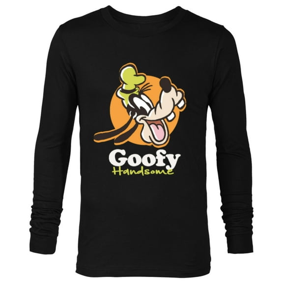 Disney Goofy Handsome Classic Funny - Long Sleeve T-Shirt for Men - Customized-Black