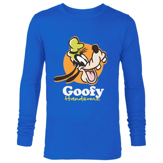 Disney Goofy Handsome Classic Funny - Long Sleeve T-Shirt for Men - Customized-Navy