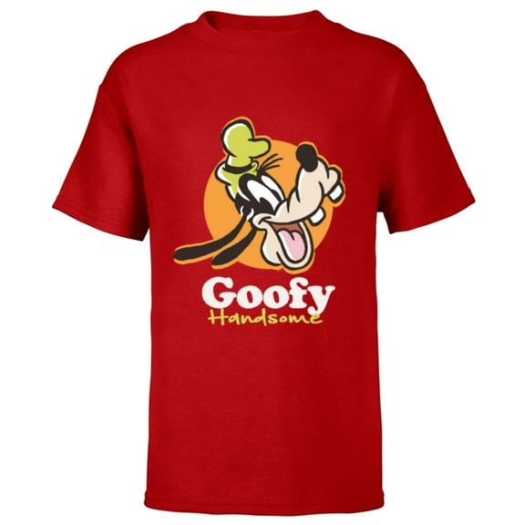 Disney Goofy Handsome Classic Funny - Short Sleeve T-Shirt for Kids - Customized-Red