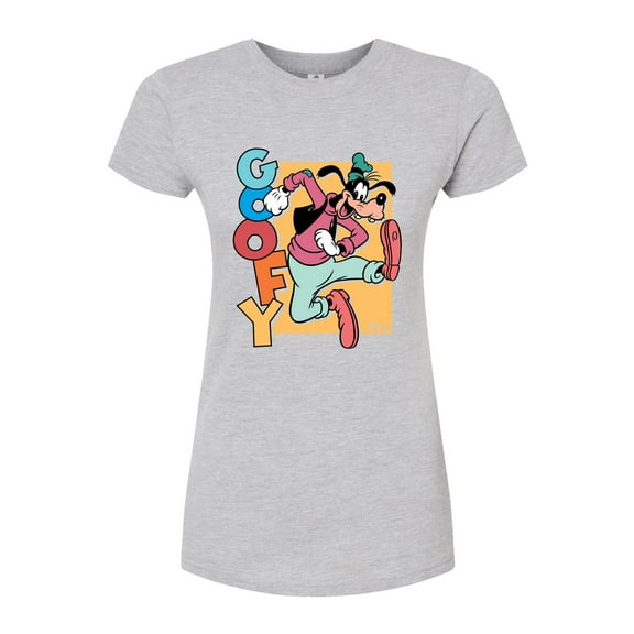 Disney - Goofy  - Juniors Fitted Graphic T-Shirt