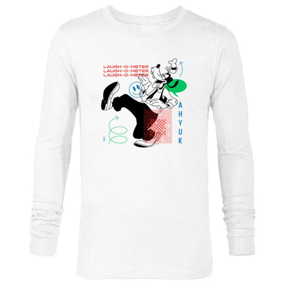 Disney Goofy Laugh-O-Meter - Long Sleeve T-Shirt for Men - Customized-White