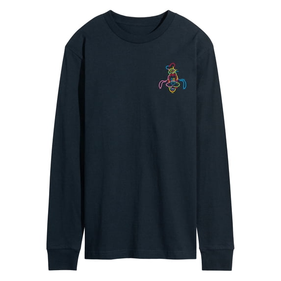 Disney - Goofy Linework - Men's Long Sleeve Graphic T-Shirt