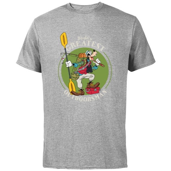 Disney Goofy Outdoorsman Father's Day - Short Sleeve Cotton T-Shirt for Adults - Customized-Athletic Heather