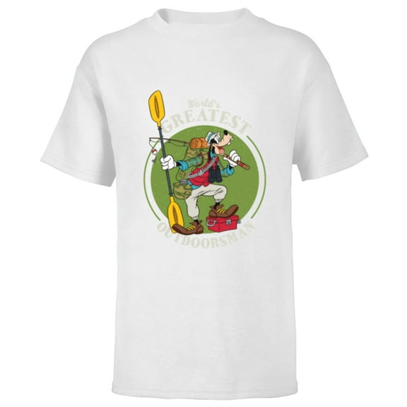 Disney Goofy Outdoorsman Father's Day - Short Sleeve T-Shirt for Kids - Customized-White