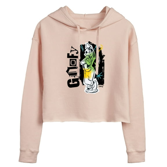 Disney - Goofy Punk - Juniors Cropped Pullover Hoodie