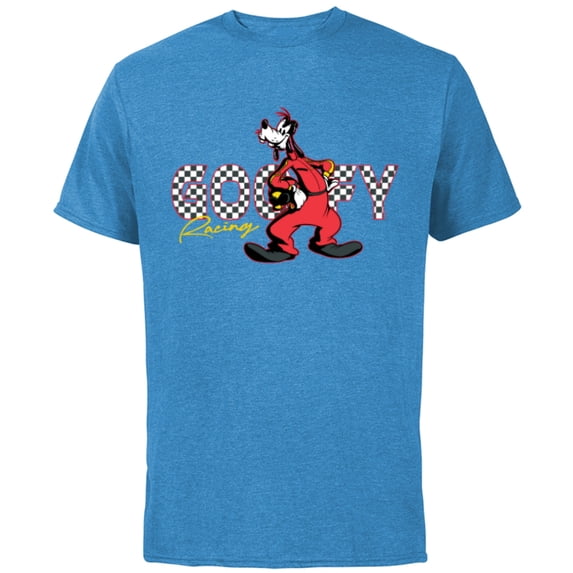 Disney Goofy Racing Mickey & Friends Race Car Drivers - Short Sleeve Cotton T-Shirt for Adults - Customized-Light Blue