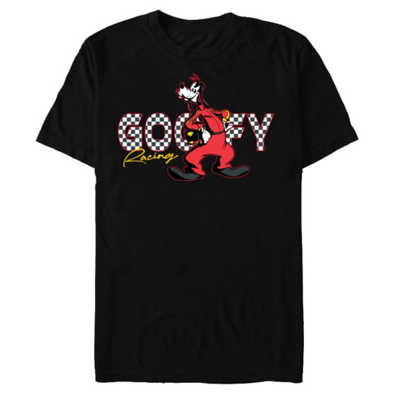 Disney Goofy Racing Mickey & Friends Race Car Drivers - Short Sleeve Blended T-Shirt for Adults - Customized-Black
