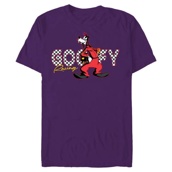 Disney Goofy Racing Mickey & Friends Race Car Drivers - Short Sleeve Blended T-Shirt for Adults - Customized-Purple