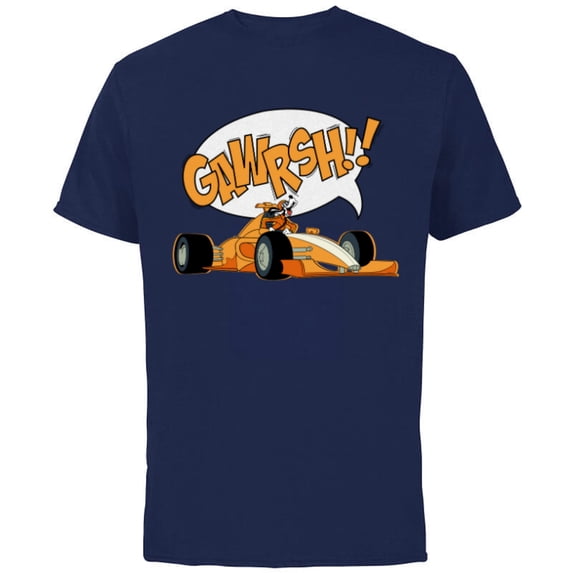 Disney Goofy Racing Team "Gawrsh!!" Race Car Driver - Short Sleeve Cotton T-Shirt for Adults - Customized-Navy