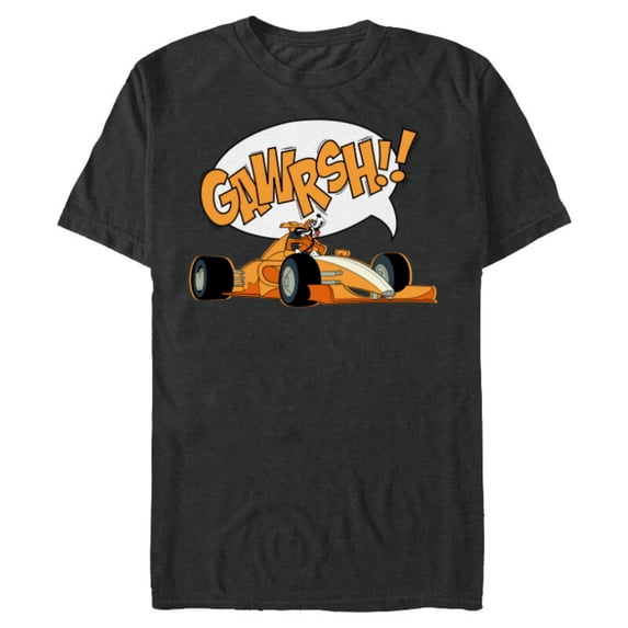Disney Goofy Racing Team "Gawrsh!" Race Car Driver Standard T-Shirt- Short Sleeve Blended T-Shirt for Adults - Customized-Dark Heather