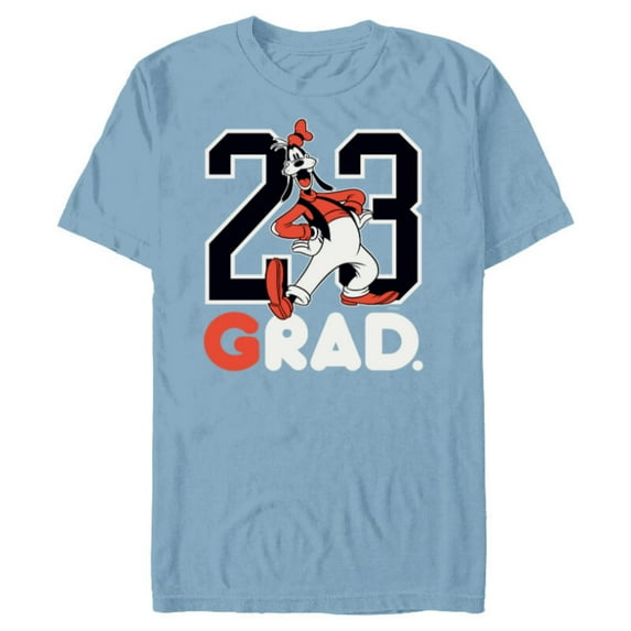 Disney Goofy Rad Grad Class of 23 Graduation 2023 - Short Sleeve Blended T-Shirt for Adults - Customized-Ocean Blue
