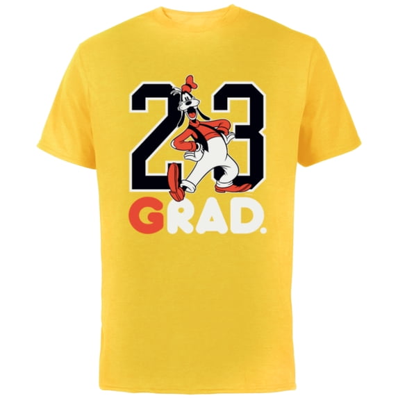 Disney Goofy Rad Grad Class of 23 Graduation 2023 - Short Sleeve Cotton T-Shirt for Adults - Customized-Yellow