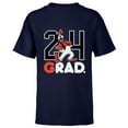 thumbnail image 1 of Disney Goofy Rad Grad Class of ‘24 Graduation 2024 - Short Sleeve T-Shirt for Kids - Customized-Navy, 1 of 5