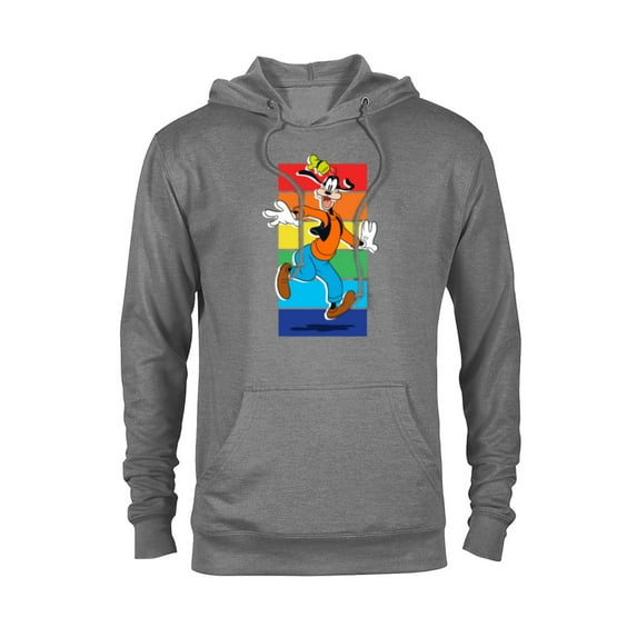 Disney Goofy Rainbow - Pullover Hoodie for Adults -Customized-Graphite Heather