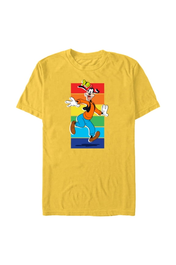Goofy Rainbow - Short Sleeve Blended T-Shirt for Adults -Customized-Yellow