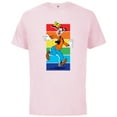 thumbnail image 1 of Disney Goofy Rainbow - Short Sleeve Cotton T-Shirt for Adults -Customized-Soft Pink, 1 of 5