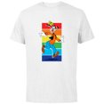 thumbnail image 1 of Disney Goofy Rainbow - Short Sleeve Cotton T-Shirt for Adults -Customized-White, 1 of 5