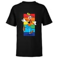 thumbnail image 1 of Disney Goofy Rainbow - Short Sleeve T-Shirt for Kids - Customized-Black, 1 of 5