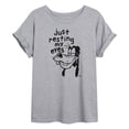 thumbnail image 1 of Disney - Goofy Resting My Eyes - Juniors Oversized Graphic T-Shirt, 1 of 4
