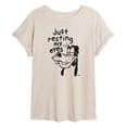 thumbnail image 1 of Disney - Goofy Resting My Eyes - Juniors Oversized Graphic T-Shirt, 1 of 4